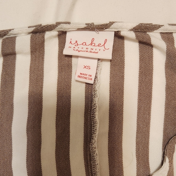 Isabel Maternity by Ingrid & Isabel Brown and White Striped Dress - Picture 2 of 3